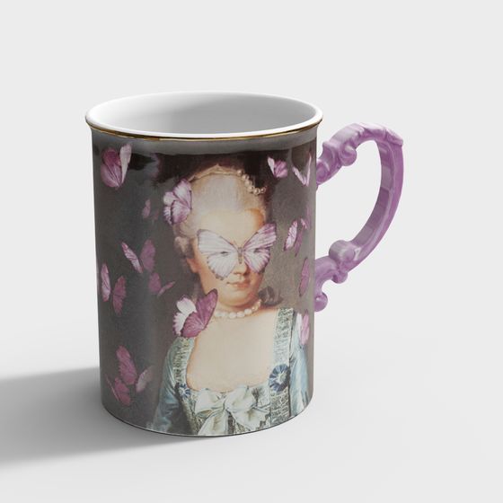 Butterfly Princess Mug 3D model