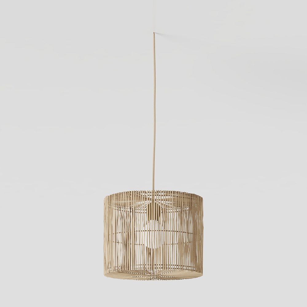 3516 Rattandlampe Sketchup Modell von Lanh Leo (4)