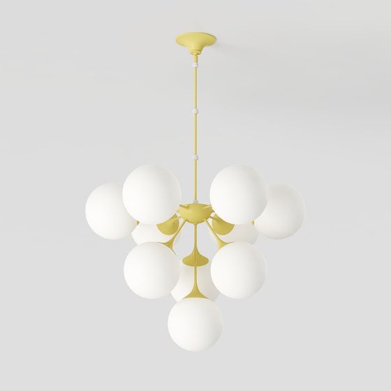 Stylish Low-Poly Chandelier 3D model