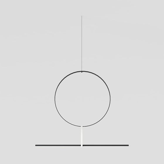 Suspended Ring 3D model - Modern Aesthetic