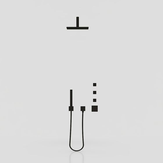 Minimalist Shower Head 3D model