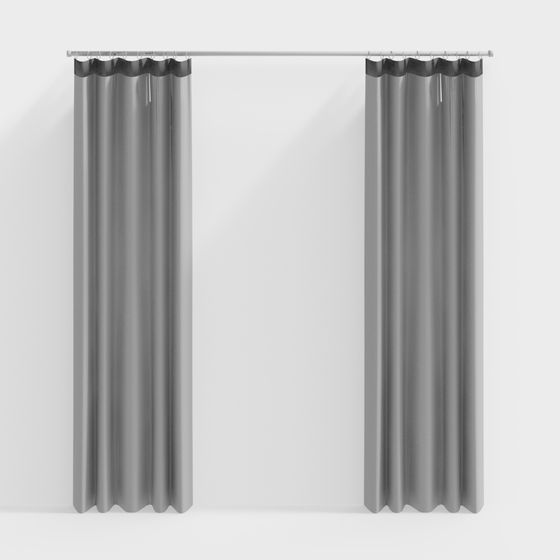 Low Poly Curtain 3D model for Modern Interiors