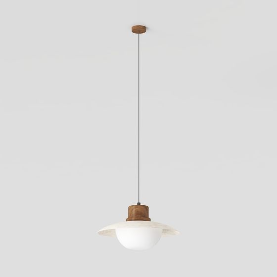 Elegant Minimalist Pendant Light 3D model