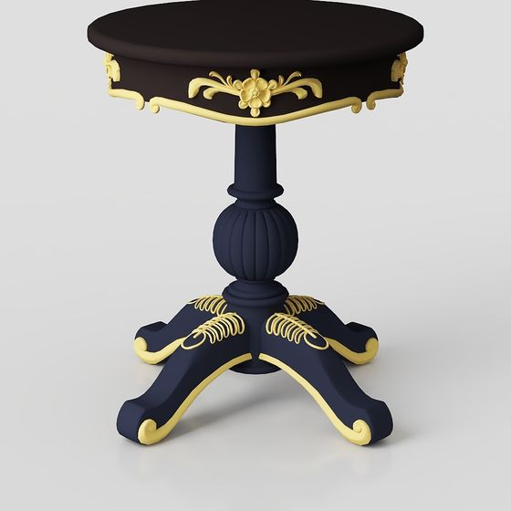Elegant Round Table 3D model for Classical and Modern Spaces