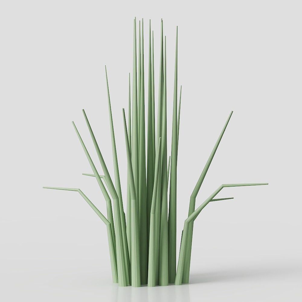 Modern Low-Poly Grass 3D model
