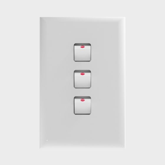 HPM Triple Light Switch for Electrical Applications