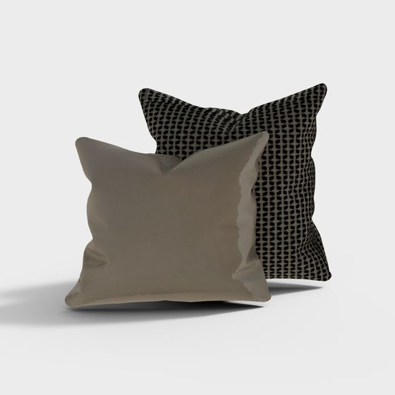 Low Poly Pillow 3D Model Set