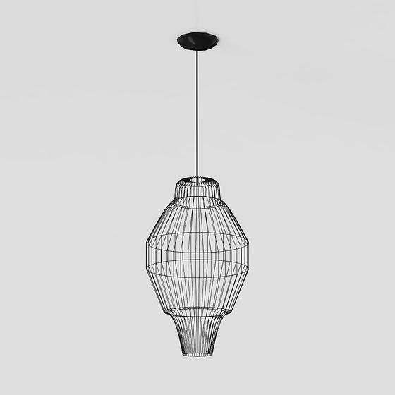 Modern Geometric Pendant Light 3D Model