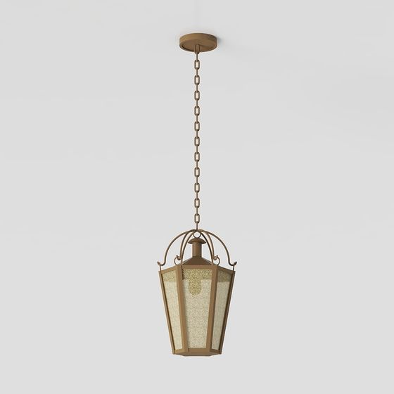 Vintage Pendant Light 3D model for Elegant Interiors