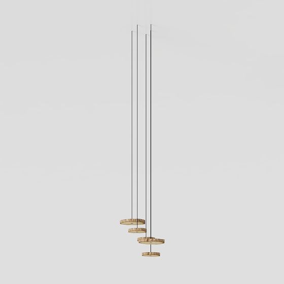Suspended Light 3D Model for Modern Design