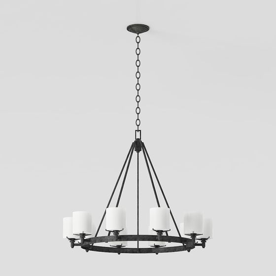 Vintage Industrial Pendant Light 3D model