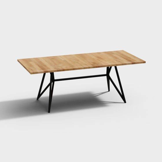 Industrial Style Dining Table 3D model