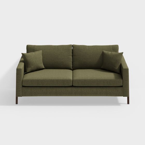 Stylish Low-Poly Sofa 3D model for Modern Interiors
