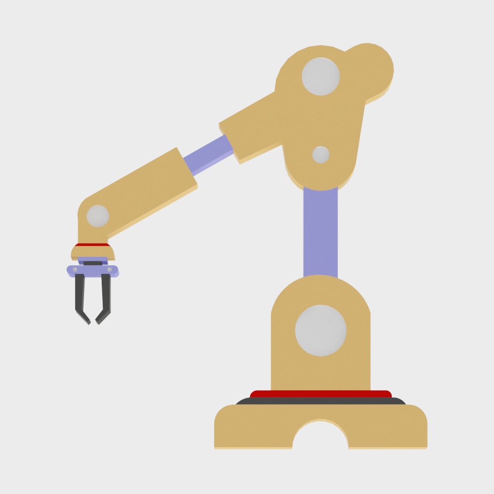 Low Poly Robot Arm 3D model for Creative Projects