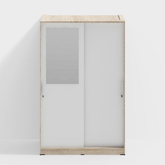 Contemporary Sliding Wardrobe 3D model