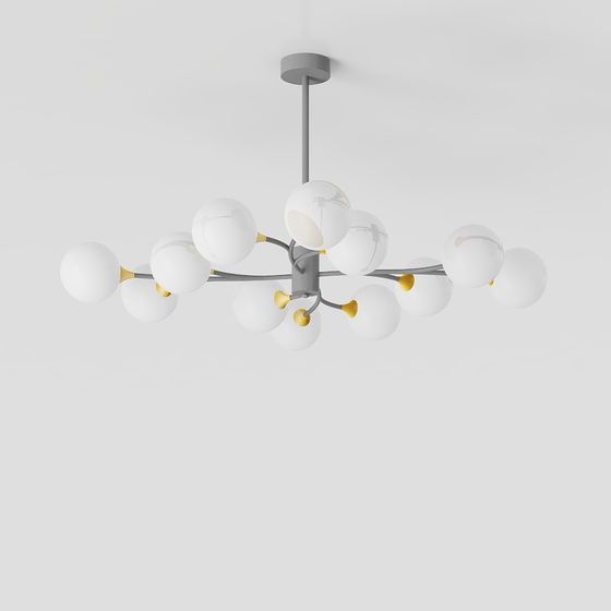 Elegant Modern Chandelier 3D model