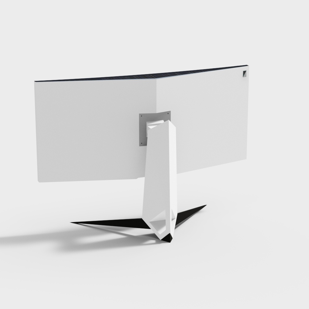 Sleek Curved Monitor 3D Model for Creative Projects