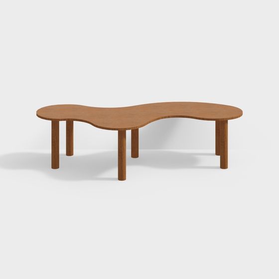 Streamline Coffee Table 3D model for Modern Interiors