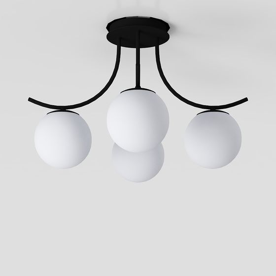 Modern Minimalist 3D Pendant Light Model