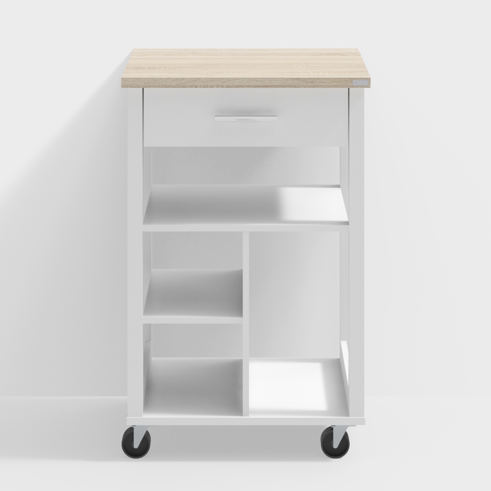 Stylish Mobile Storage Cart 3D Model