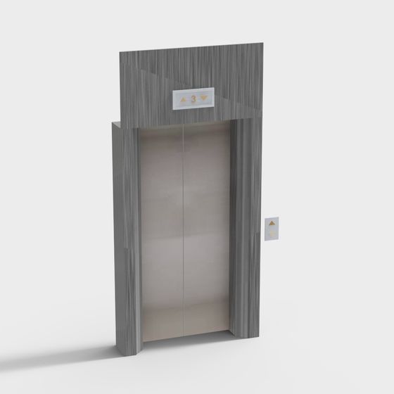 Realistic Elevator Door 3D model for Modern Spaces