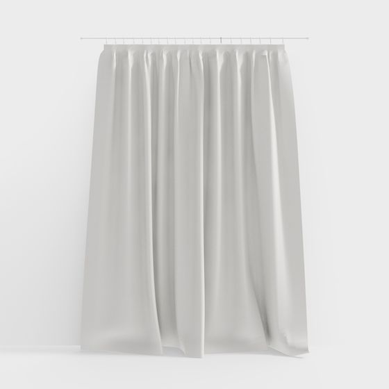 Elegant Sheer Curtain 3D model