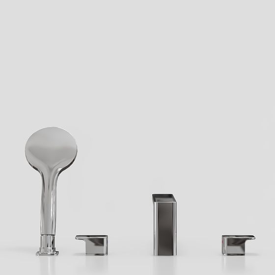 Futuristic Low-Poly Metal Art 3D model