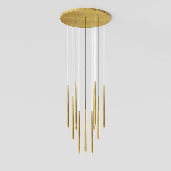 Stunning Low-Poly Chandelier 3D model for Modern Design
