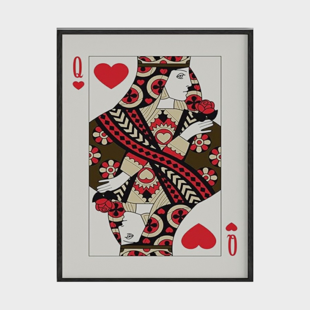 Queen of Hearts Playing Card 3D model