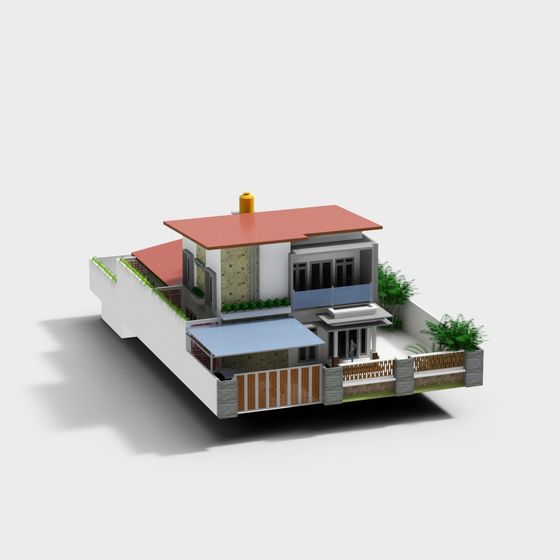 Low Poly Residential Building 3D model