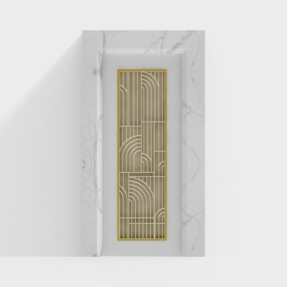 Art Deco Door 3D model