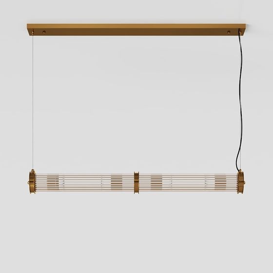 Stylish Hanging Glass Pendant Light 3D model