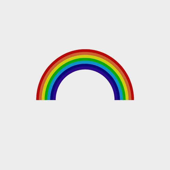 Colorful Low-Poly Rainbow 3D Model for Creative Projects