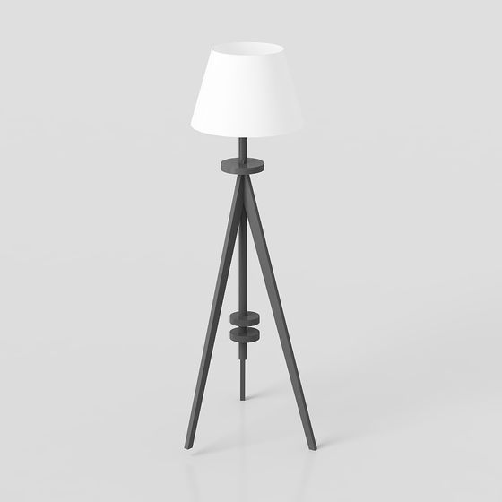 Elegant Tripod Floor Lamp 3D model for Contemporary Spaces