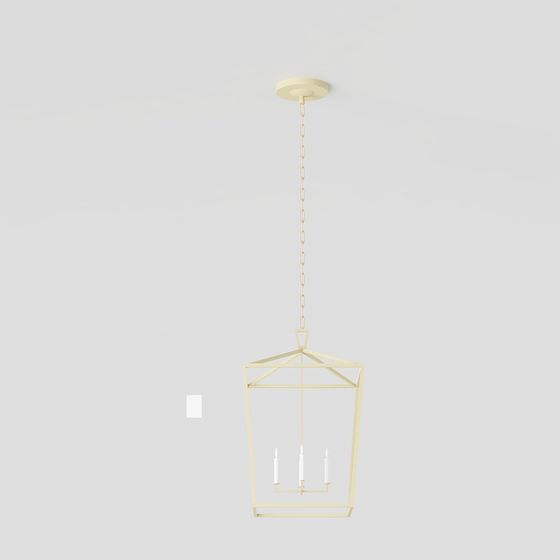 Geometric Candle Holder Chandelier 3D model