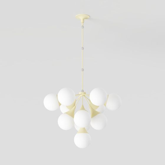 Elegant Low-Poly Chandelier 3D model