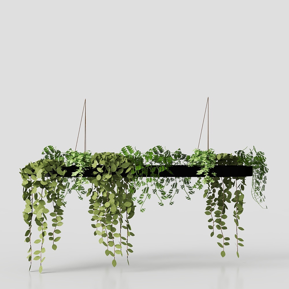 Hanging Plant Basket 3D Model for Interior Design