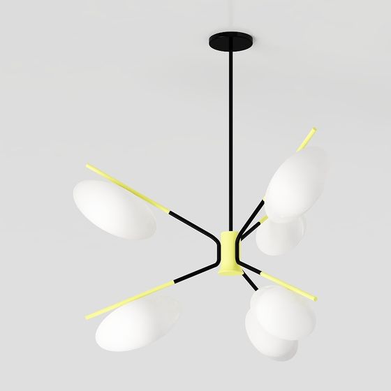 Contemporary Low-Poly Pendant Light 3D Model