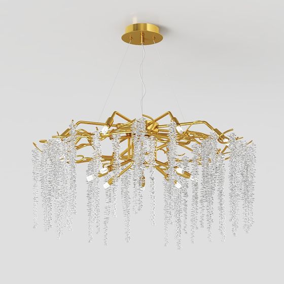 Elegant Crystal Chandelier 3D model