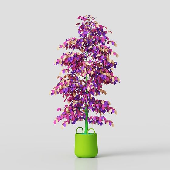 Vibrant Rainbow Tree 3D Model for Creative Projects