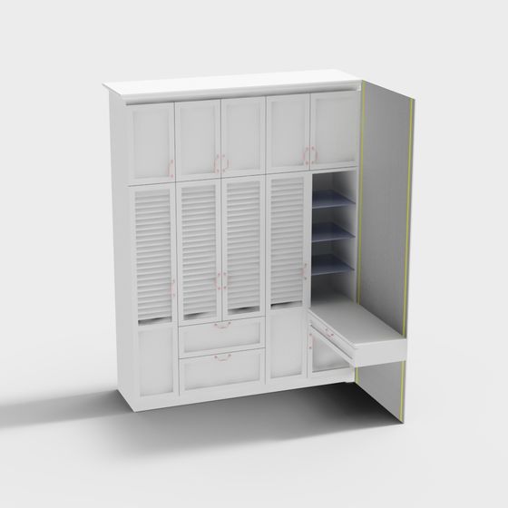 Elegant Minimalist Storage Cabinet 3D model