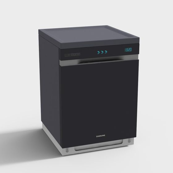 Sleek Samsung Dishwasher 3D model