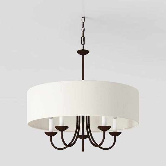 Warm Pendant Light 3D model for Modern Interiors