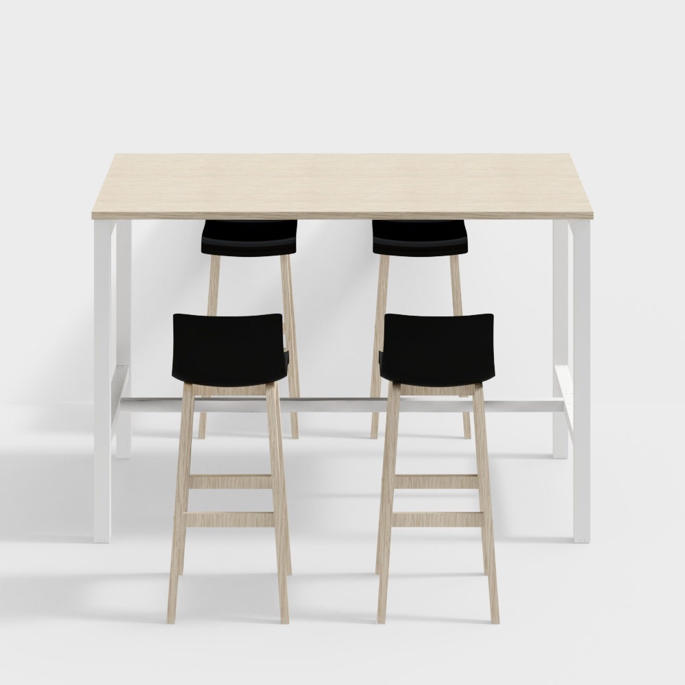 Astrolite Haut - Table L160 x P80 & tabourets