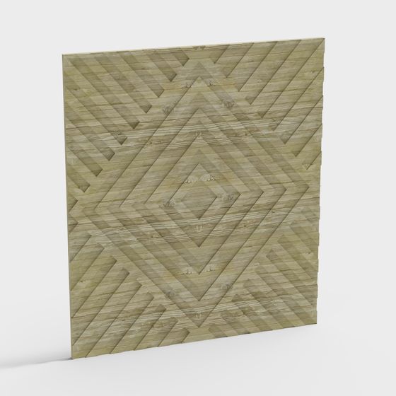 Diamond Wood Grain Wall Panel 3D model