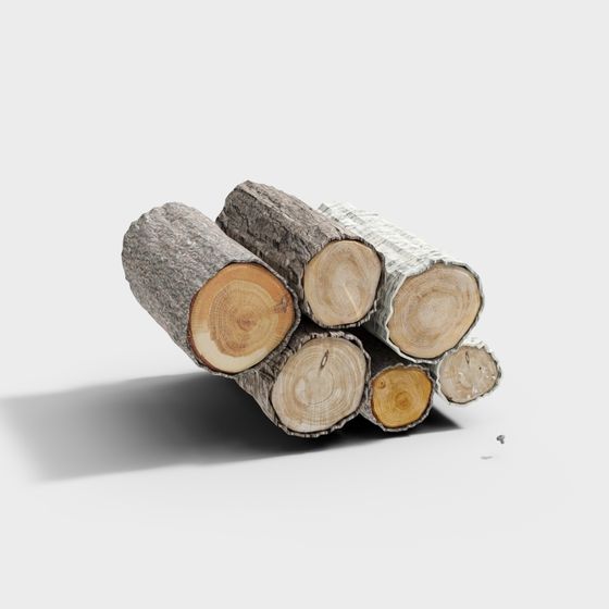 Woodpile 3D Model - Natural Artistry in Design