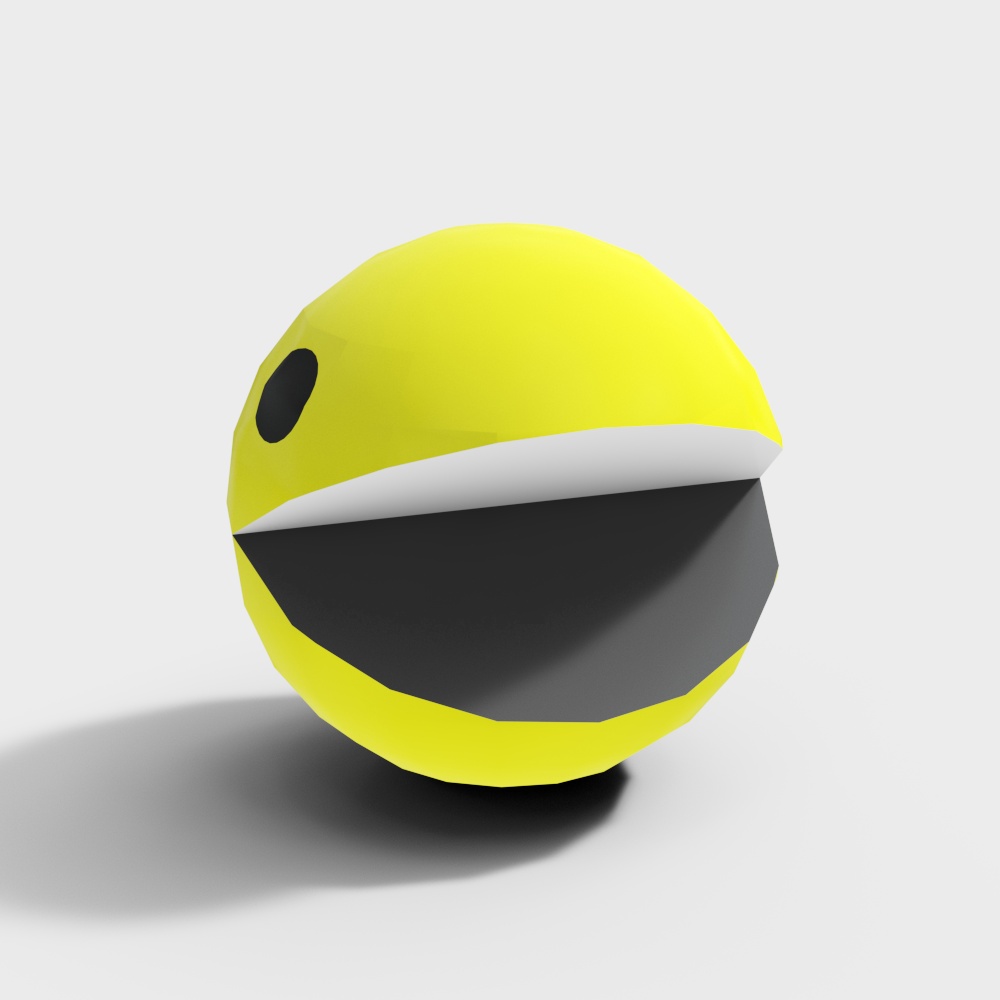 Charming Pac-Man 3D Model for Creative Projects