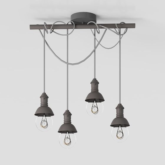Industrial Aesthetic Low Poly Lamp 3D model
