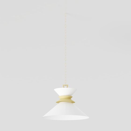 Stylish Low-Polygon Pendant Light 3D model