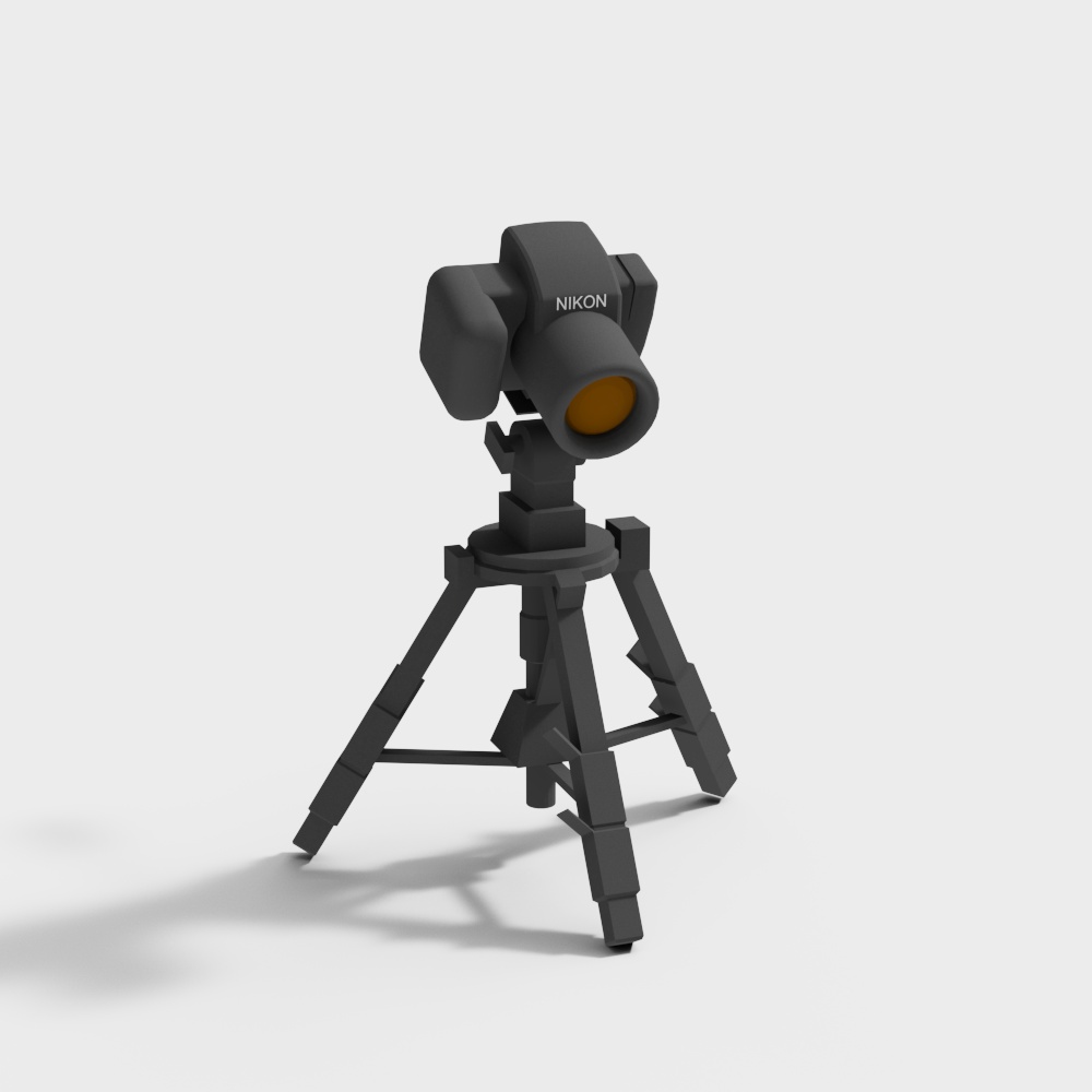 Nikon Camera Low Poly 3D Model